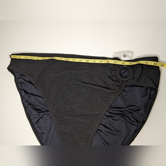 NWT Old Navy 4X Mid-Rise Crochet Knit O-Ring French Cut Bikini Bottom Black Jack - Picture 10 of 13